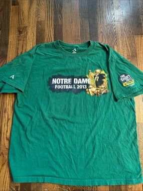 Notre Dame Football 2013 Short Sleeve Tee - Green, Vintage